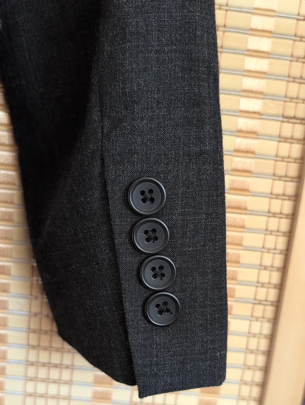 J. Crew Men’s Dark Charcoal Two-Button Notch Lapel 80% Wool Blend Blazer